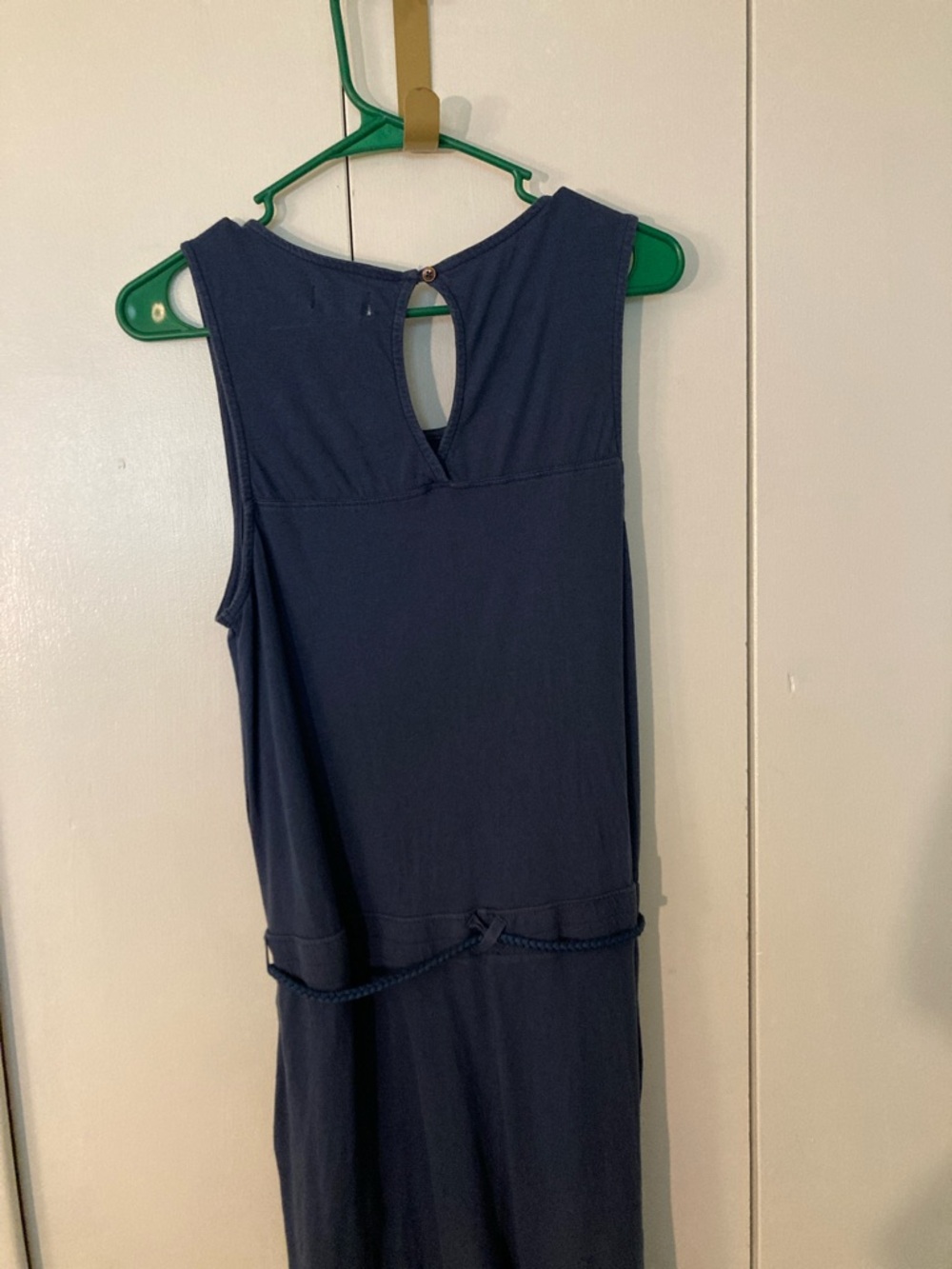 Pact Sleeveless Navy Jumpsuit with Keyhole Back size M - Picture 4 of 8